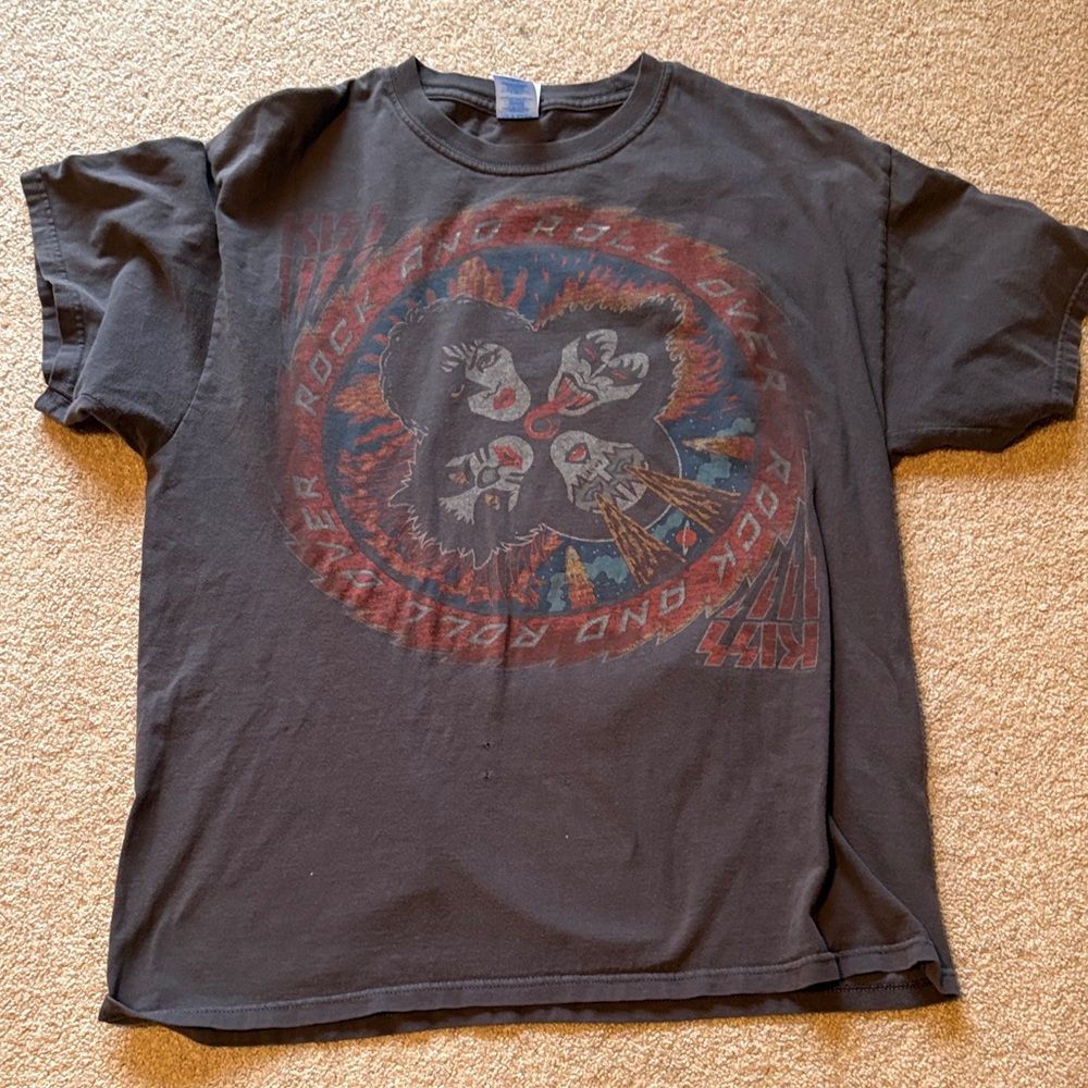Vintage Rock Kiss Band Graphic Men's T-Shirt Large